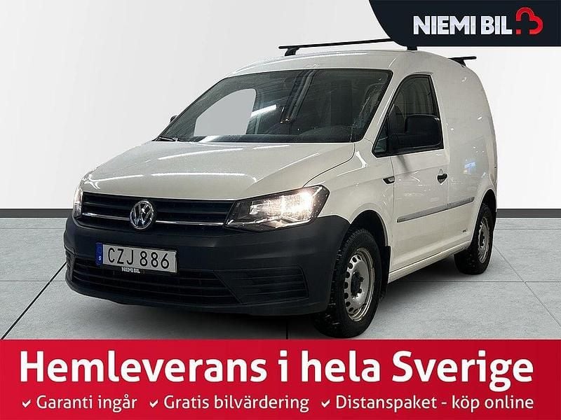 Vit Begagnad 2018 VW Caddy S Minibuss | 142 900 kr (Marknadspris) - Bild 1/3