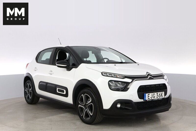 Vit Begagnad 2021 Citroën C3 Feel Halvkombi | 109 000 kr (Marknadspris) - Bild 1/4