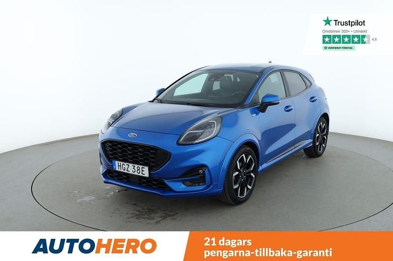 Blå Begagnad 2019 Ford Puma Gen-E ST-Line SUV | 187 000 kr (Marknadspris) - Bild 1/4