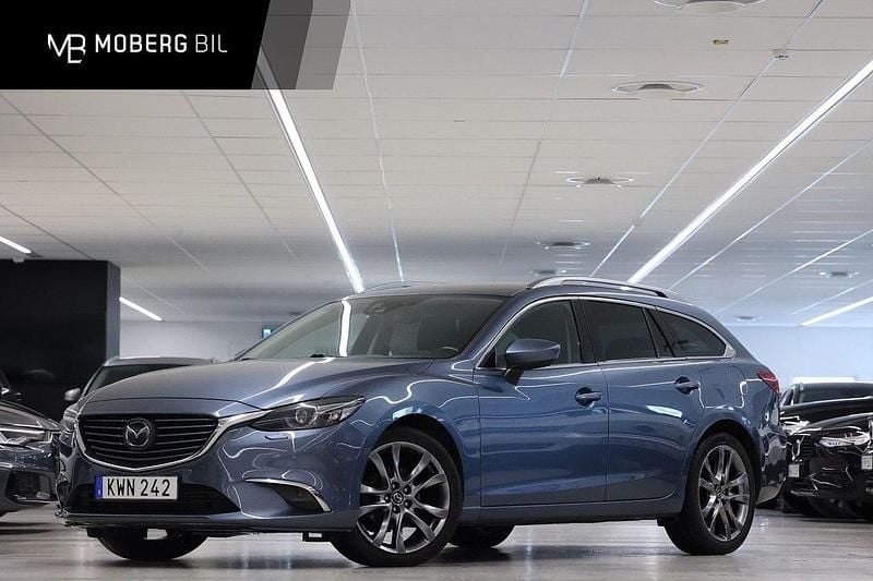 Blå Begagnad 2015 Mazda 6 Optimum Kombi | 129 900 kr (Lite dyr) - Bild 1/3