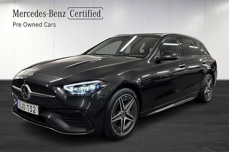 Begagnad Mercedes C300e AMG line 313 HK (230 kW) 2023 Grå Kombi