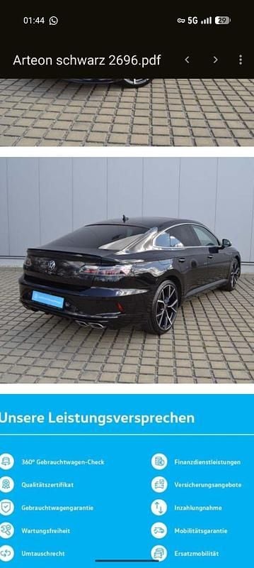 Begagnad VW Arteon R 320 HK (235 kW) 2022 Svarta sportstolar med kolfiber