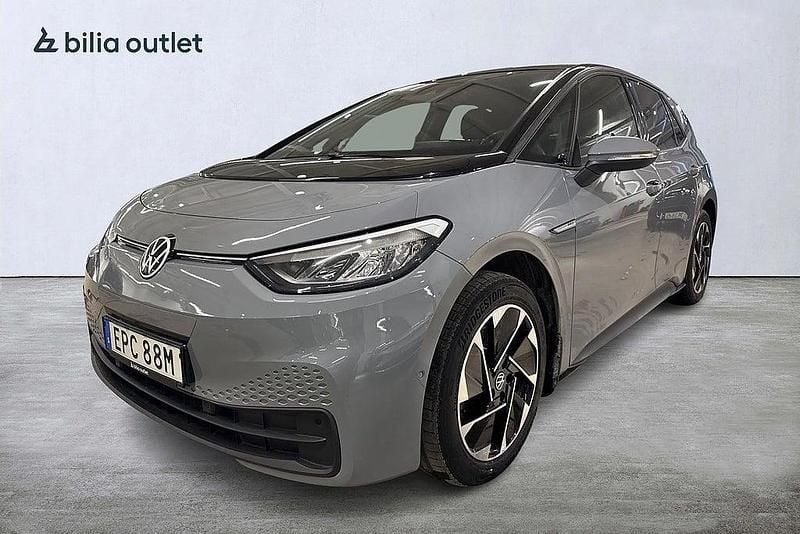 Grå Begagnad 2023 VW ID.3 Pro Performance Halvkombi | 224 000 kr (Bra pris) - Bild 1/3