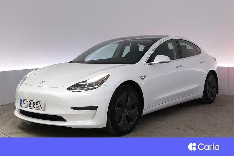 Vit Begagnad 2019 Tesla Model 3 Long Range AWD Sedan | 288 900 kr (Marknadspris) - Bild 1/4