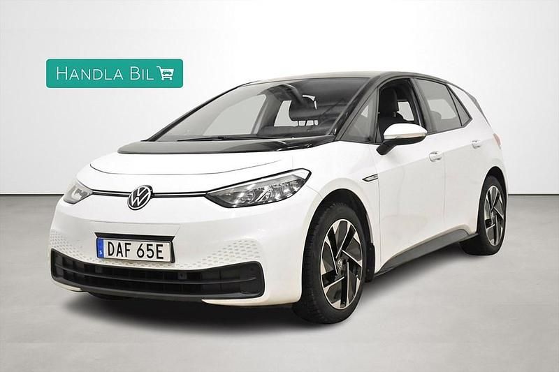 Vit Begagnad 2021 VW ID.3 Pro Performance Halvkombi | 229 700 kr (Bra pris) - Bild 1/4