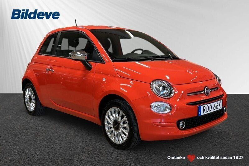 Orange Begagnad 2023 Fiat 500 Halvkombi | 164 900 kr (Lite dyr) - Bild 1/4