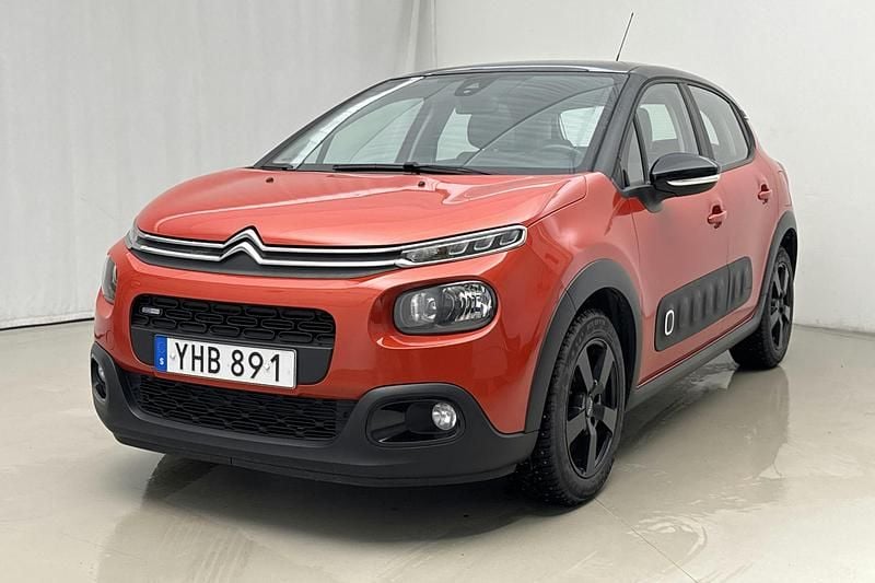 Orange Begagnad 2017 Citroën C3 PureTech | 79 800 kr (Marknadspris) - Bild 1/4