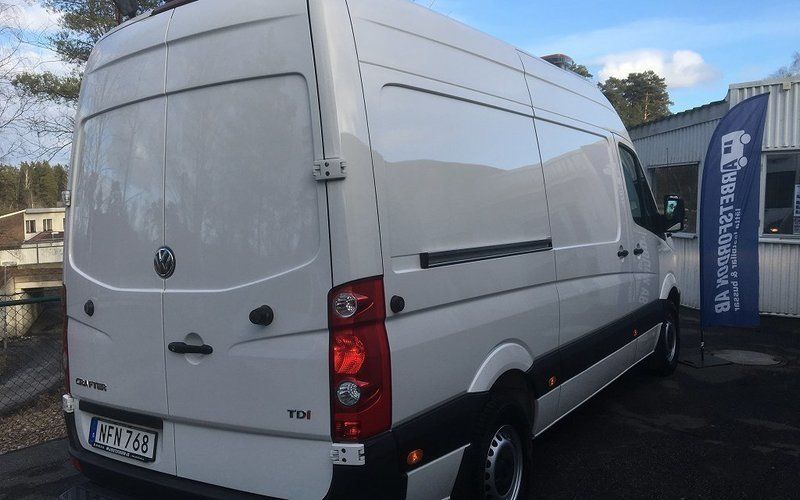 Såld vw crafter 35 tdi skåp verkst., begagnad 2016, 1.675 mil i bromma
