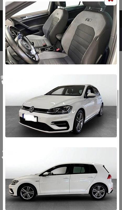Vit Begagnad 2018 VW Golf VII R-line Halvkombi | 179 900 kr (Lite dyr) - Bild 1/4