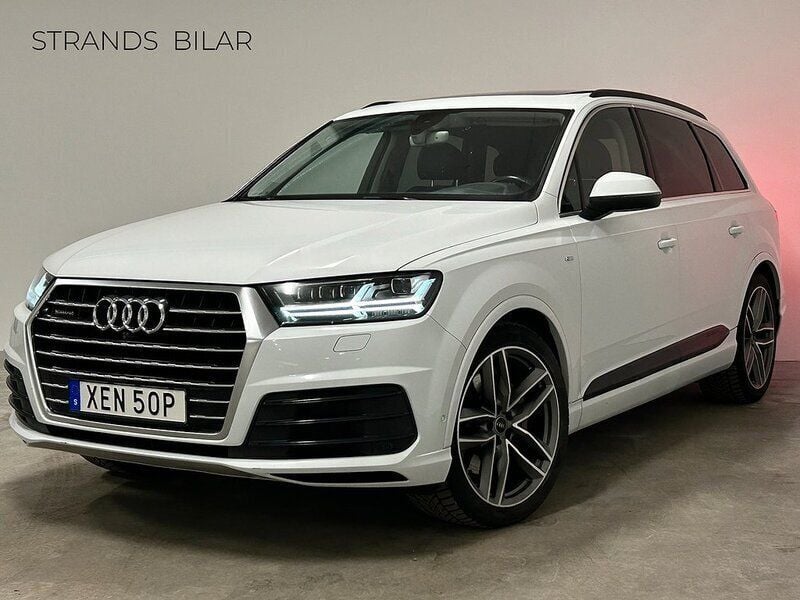Vit Begagnad 2016 Audi Q7 S-Line SUV | 369 000 kr (Dyr) - Bild 1/4
