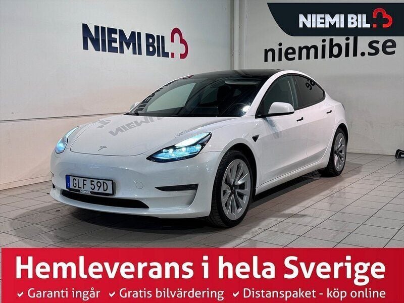 Vit Begagnad 2022 Tesla Model 3 Long Range Sedan | 349 900 kr (Marknadspris) - Bild 1/3