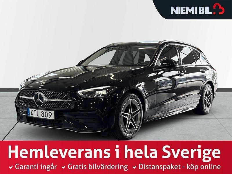 Svart Begagnad 2023 Mercedes C300e AMG line Kombi | 439 900 kr (Bra pris) - Bild 1/3