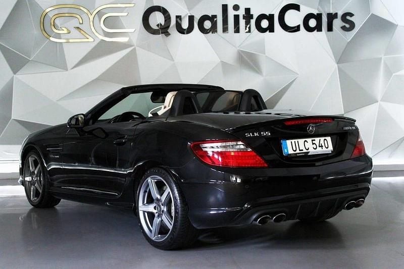 Begagnad Mercedes SLK55 AMG AMG 422 HK (310 kW) 2013 Svart Cab