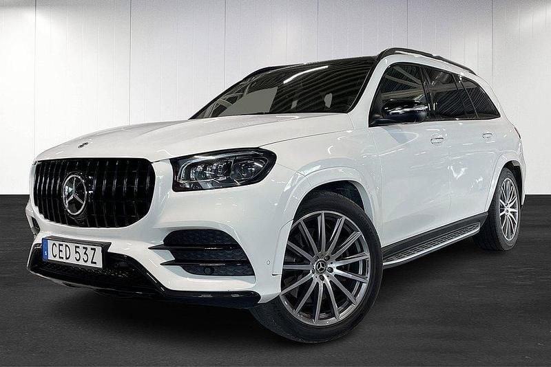 Vit Begagnad 2022 Mercedes GLS400 AMG Line Premium Plus SUV | 899 000 kr (Superpris) - Bild 1/4