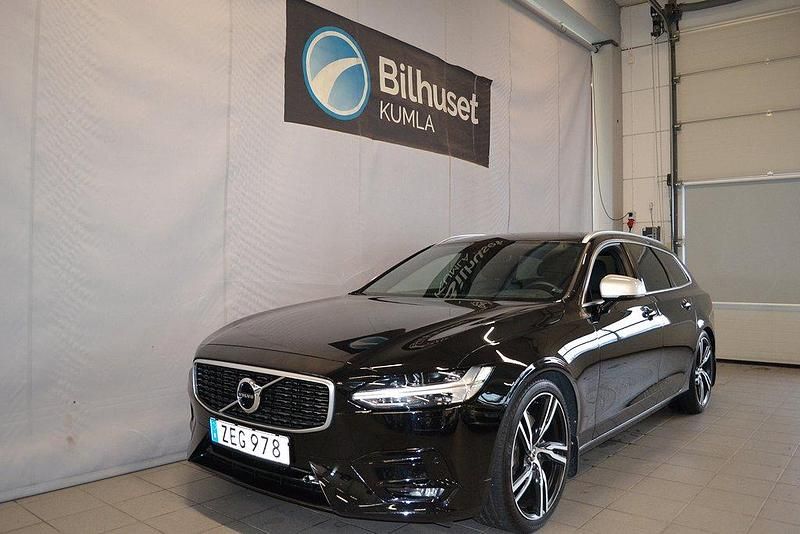 Svart Begagnad 2018 Volvo V90 R-Design Kombi | 259 000 kr (Bra pris) - Bild 1/4