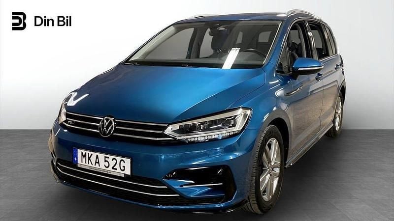 Begagnad VW Touran R-line 150 HK (110 kW) 2021 Blå Minibuss