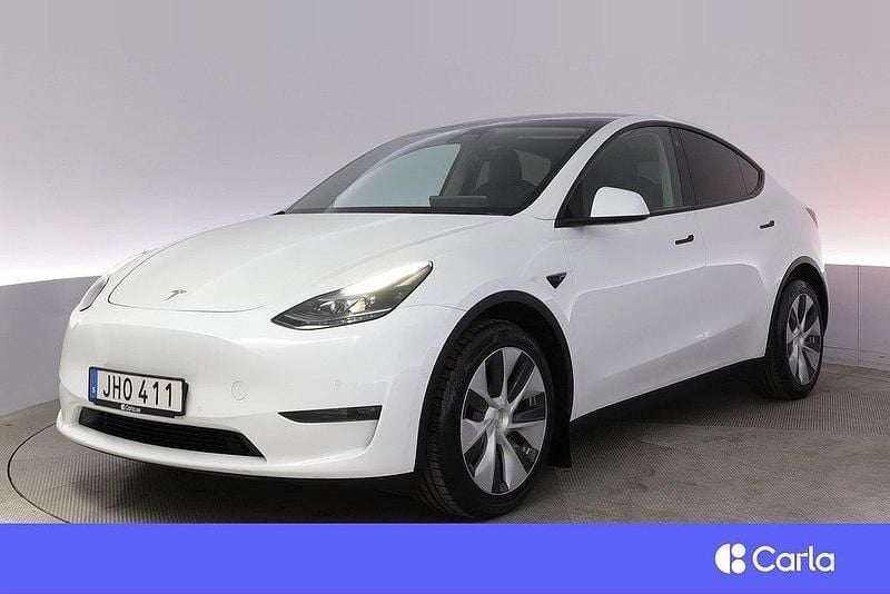 Vit Begagnad 2021 Tesla Model Y Long Range AWD SUV | 359 900 kr (Marknadspris) - Bild 1/4