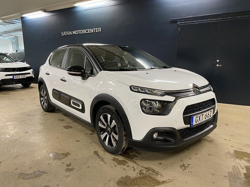 Vit Begagnad 2022 Citroën C3 PureTech Halvkombi | 184 900 kr (Lite dyr) - Bild 1/4