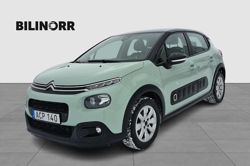 Grön Begagnad 2018 Citroën C3 PureTech Halvkombi | 89 900 kr (Marknadspris) - Bild 1/4