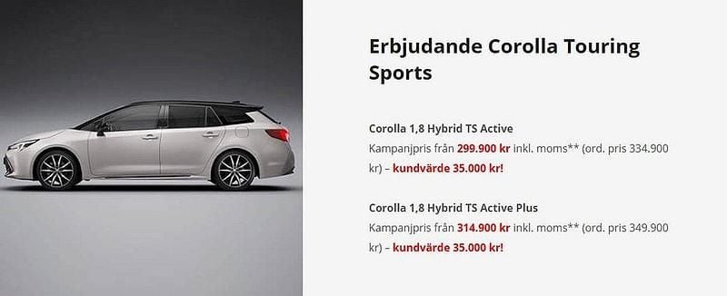 Mörkblå Ny 2025 Toyota Corolla Kombi | 299 900 kr (Superpris) - Bild 1/1