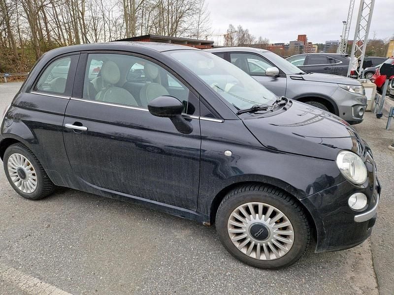 Svart Begagnad 2009 Fiat 500 Lounge Halvkombi | 42 000 kr (Superpris) - Bild 1/4