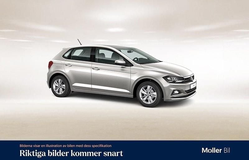 Silver (ivory silver metallic) Begagnad 2019 VW Polo Halvkombi | 144 900 kr (Marknadspris) - Bild 1/4