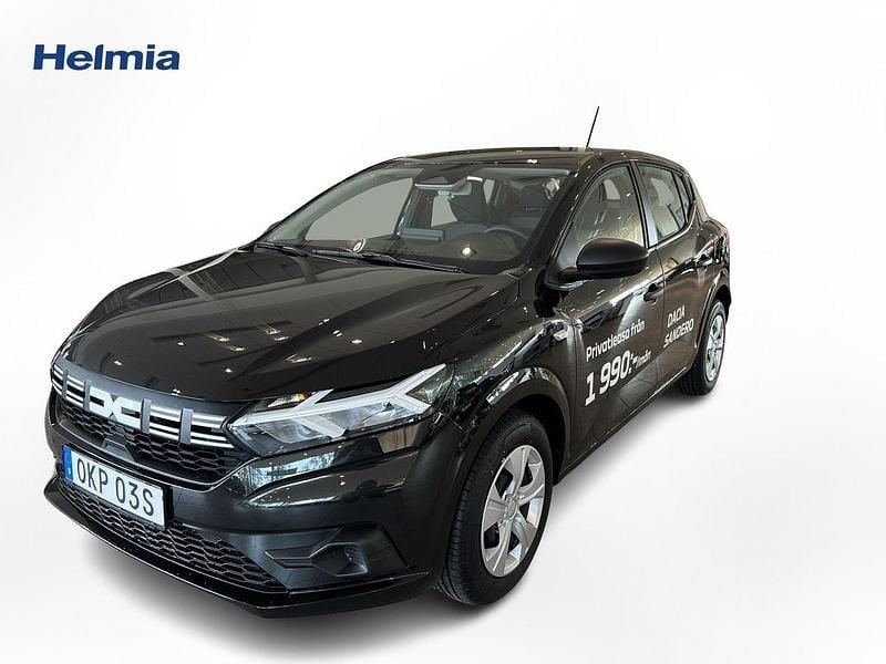 Svart Ny 2025 Dacia Sandero Essentiel Halvkombi | 202 700 kr (Marknadspris) - Bild 1/4