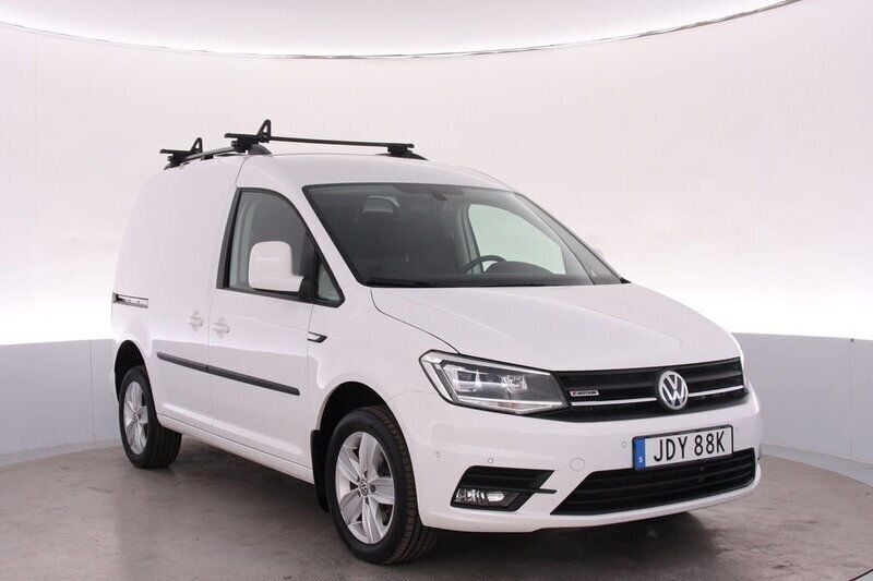 Vit (candyvit) Begagnad 2020 VW Caddy Minibuss | 249 000 kr (Bra pris) - Bild 1/4