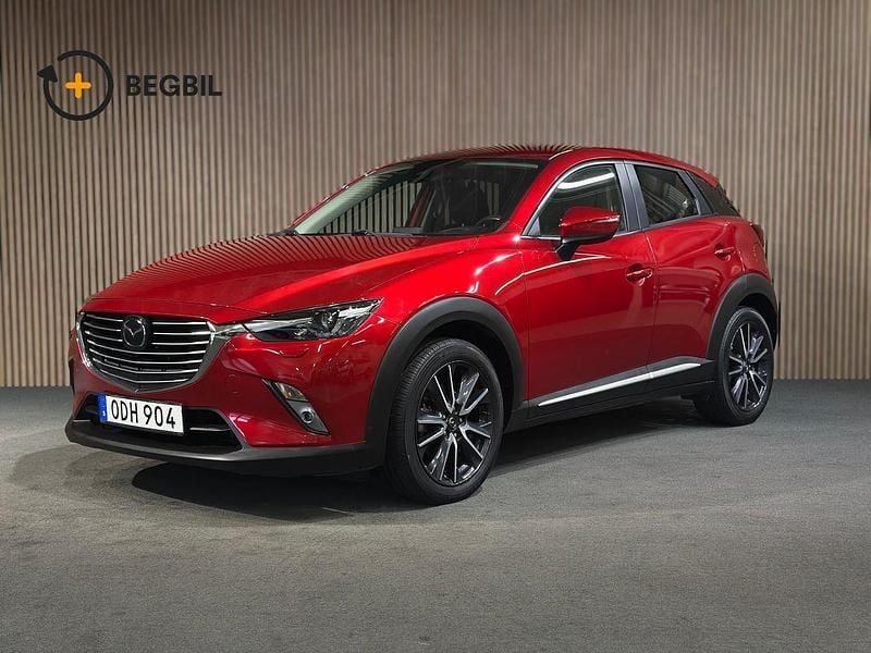 Röd Begagnad 2018 Mazda CX-3 SUV | 197 400 kr (Lite dyr) - Bild 1/4