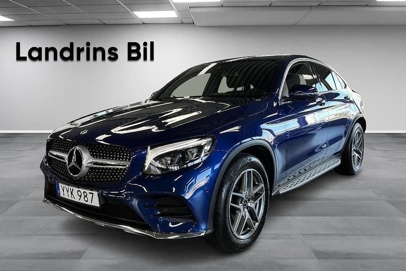 Blå Begagnad 2017 Mercedes GLC220 AMG line Sportkupé | 329 900 kr (Bra pris) - Bild 1/4