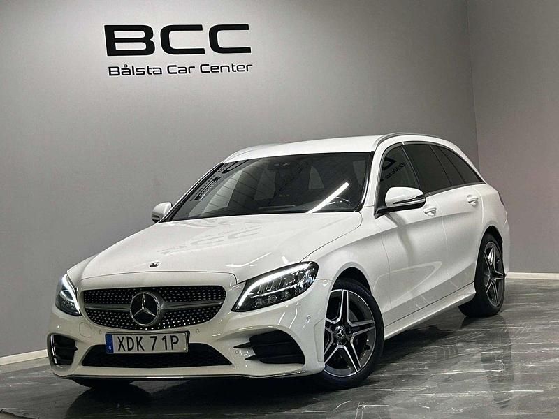 Vit Begagnad 2019 Mercedes C200 AMG line Kombi | 249 900 kr (Marknadspris) - Bild 1/3