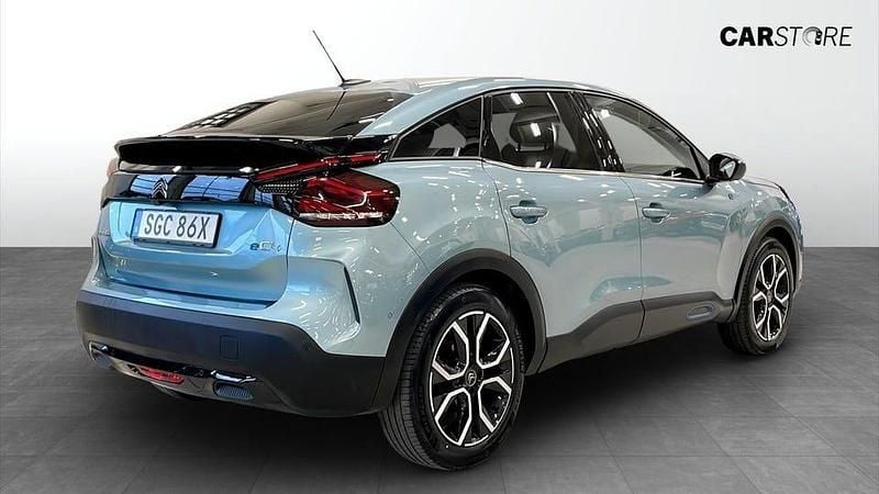 Begagnad Citroën e-C4 Shine 100 kW (136 HK) 2021 Blå Halvkombi