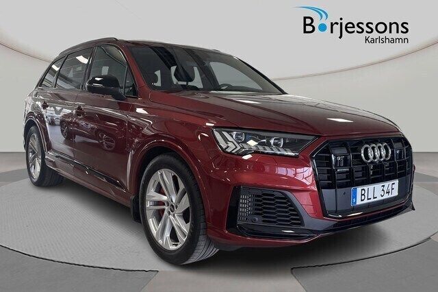 Matadorröd metallic Begagnad 2021 Audi Q7 S-Line SUV | 599 000 kr (Marknadspris) - Bild 1/4