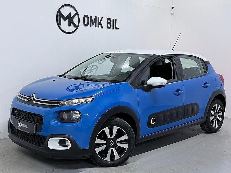 Blå Begagnad 2017 Citroën C3 PureTech Halvkombi | 72 900 kr (Marknadspris) - Bild 1/4