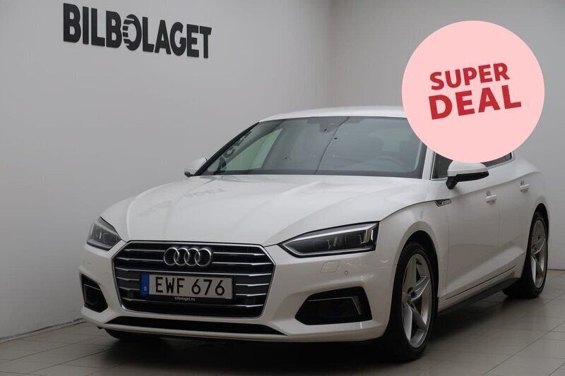 Vit Begagnad 2018 Audi A5 Sportback Sport Halvkombi | 259 500 kr (Bra pris) - Bild 1/4