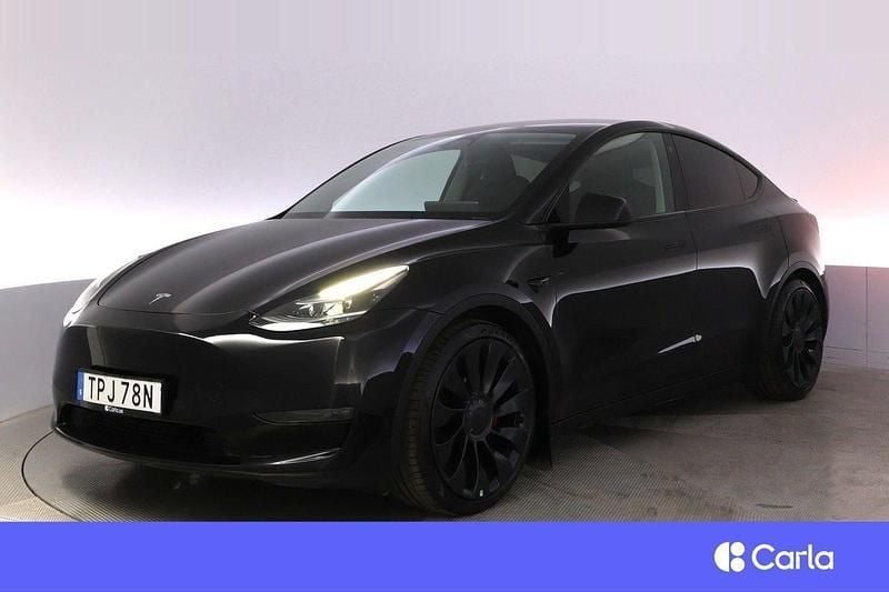 Svart Begagnad 2023 Tesla Model Y Performance SUV | 449 900 kr - Bild 1/4