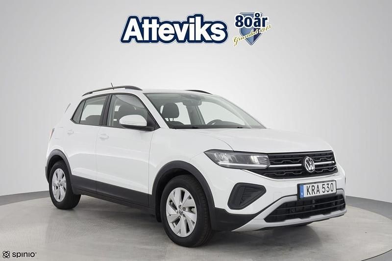 Vit Begagnad 2024 VW T-Cross Life SUV | 209 900 kr (Marknadspris) - Bild 1/4