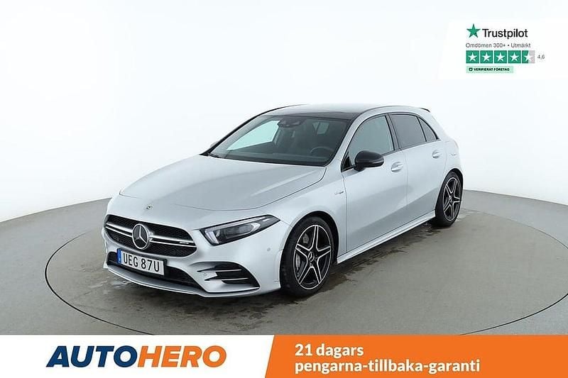 Silver Begagnad 2021 Mercedes A35 AMG AMG Halvkombi | 415 000 kr (Marknadspris) - Bild 1/4