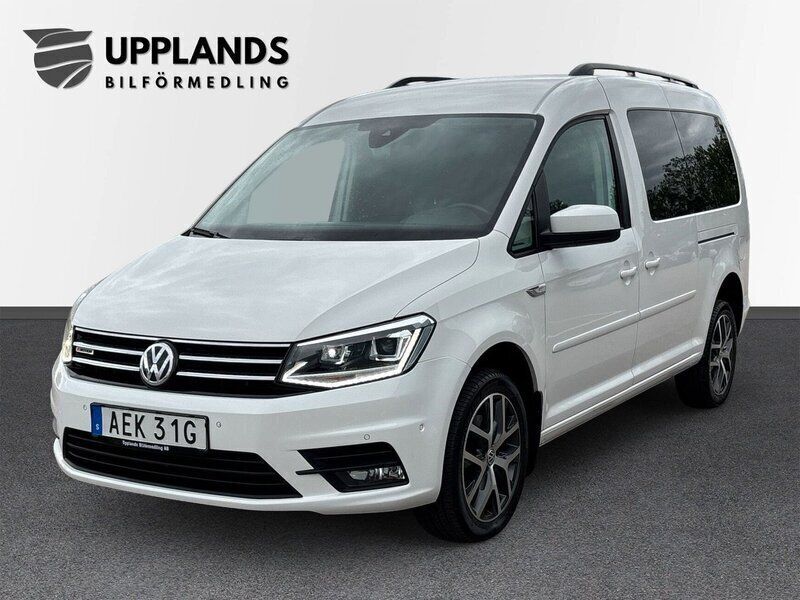 Vit Begagnad 2020 VW Caddy Maxi Life SE Minibuss | 274 900 kr - Bild 1/4