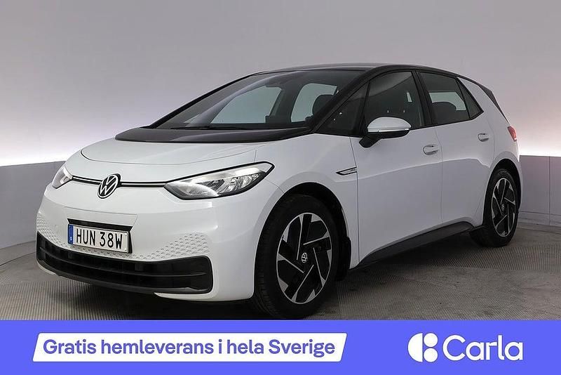 Begagnad VW ID.3 Pro Performance 150 kW (204 HK) 2021 Vit Halvkombi