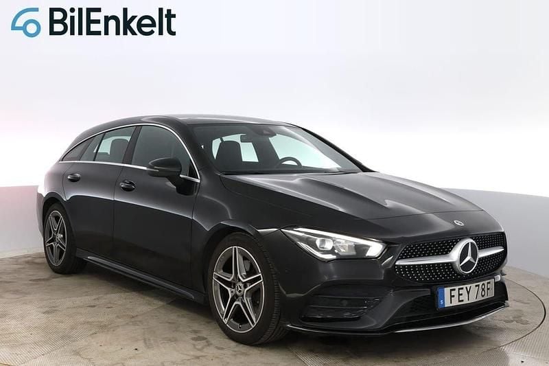 Svart Begagnad 2020 Mercedes CLA200 Shooting Brake AMG Kombi | 284 900 kr (Marknadspris) - Bild 1/4