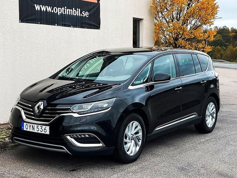 Svart (svartmet) Begagnad 2016 Renault Espace Minibuss | 109 900 kr (Superpris) - Bild 1/4