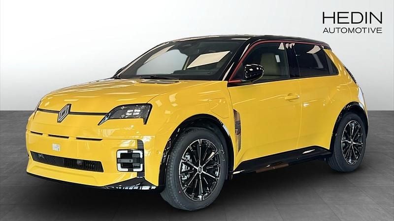 Gul (yellow) Ny 2025 Renault R5 Iconic Halvkombi | 441 600 kr (Marknadspris) - Bild 1/4