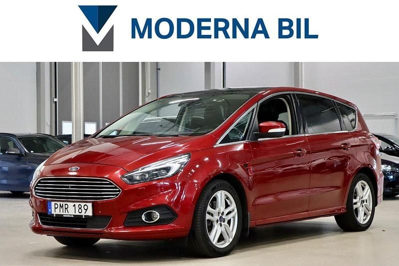 Röd Begagnad 2015 Ford S-MAX S Minibuss | 179 400 kr (Marknadspris) - Bild 1/4