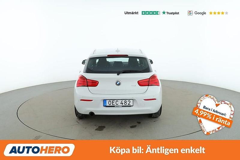 Begagnad BMW 118 Advantage 137 HK (100 kW) 2016 Vit Halvkombi