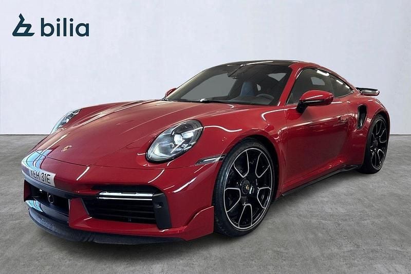 Röd Begagnad 2023 Porsche 911 Turbo S Sportkupé | 2 795 000 kr - Bild 1/4