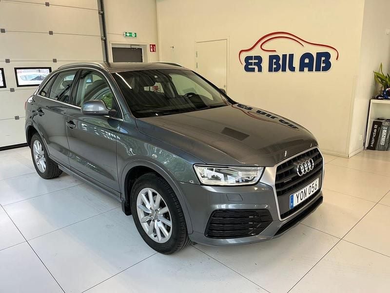 Grå Begagnad 2017 Audi Q3 Proline SUV | 184 900 kr (Marknadspris) - Bild 1/4