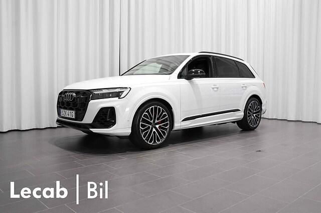 Vit (glaciärvit metallic) Begagnad 2024 Audi Q7 S-Line SUV | 999 500 kr - Bild 1/4