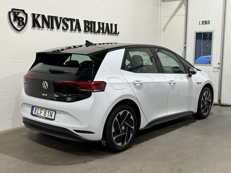 Begagnad VW ID.3 Pro Performance 150 kW (204 HK) 2021 Vit Halvkombi