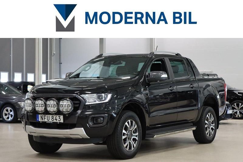 Svart Begagnad 2021 Ford Ranger Wildtrack Pickup | 374 900 kr (Marknadspris) - Bild 1/4